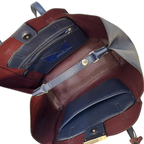 Kenneth Cole Reaction Tote Bag Large 
Navy Blue - Picture 6 of 9